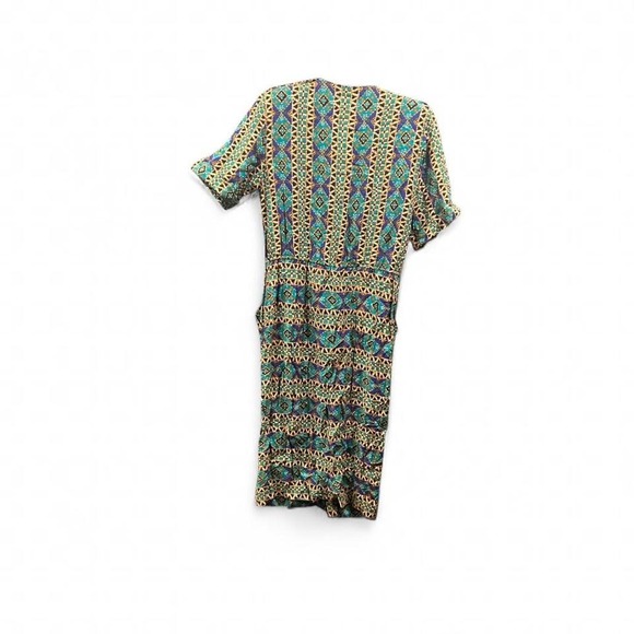 Women's retro Green and blue 80s funky‎ dress by Lady Carol NY size 6 - Picture 6 of 6